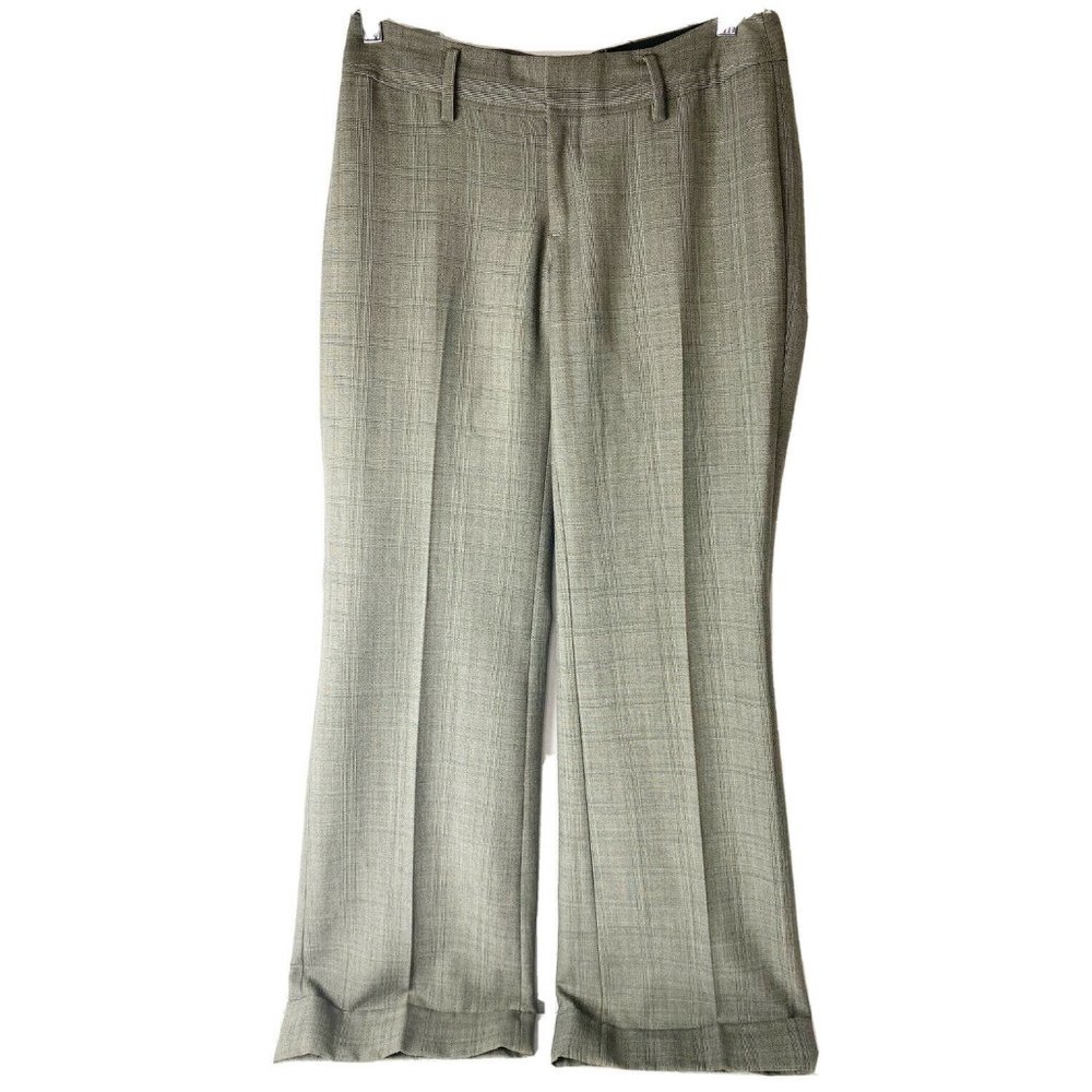Banana Republic Size 2 (28x32) Ryan Fit Wool Bl Check Pants Lined Wide Cuff EUC